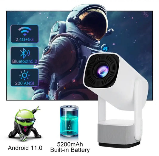 Portabler Smart Beamer UHD Projektor mit Akku