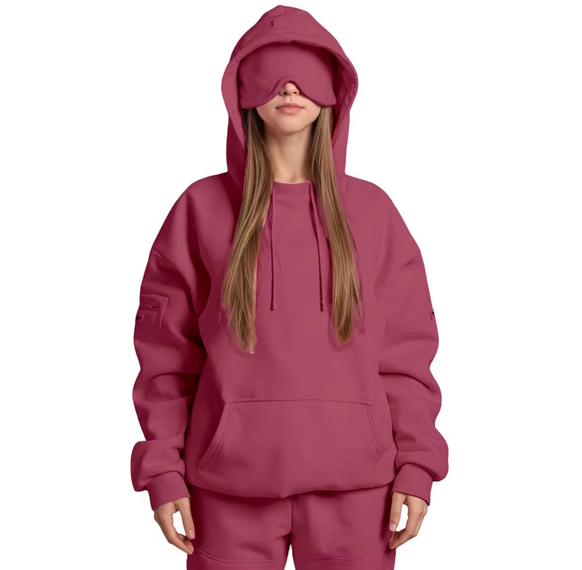 Reise Pullover mit Schlafmaske