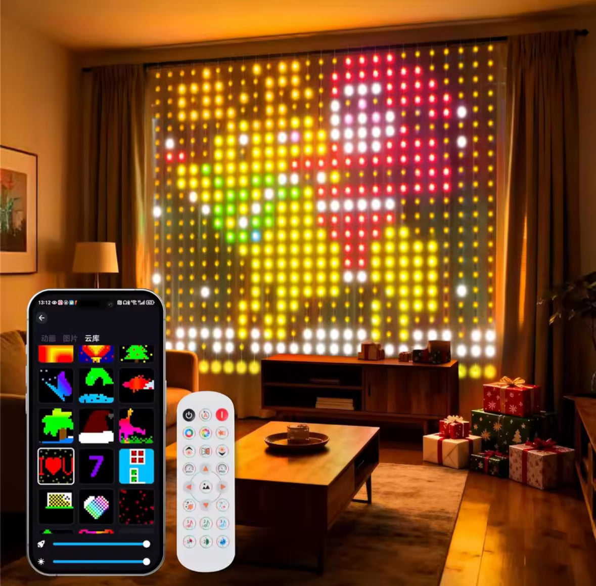 XXL Outdoor Smart LED Lichterketten Vorhang