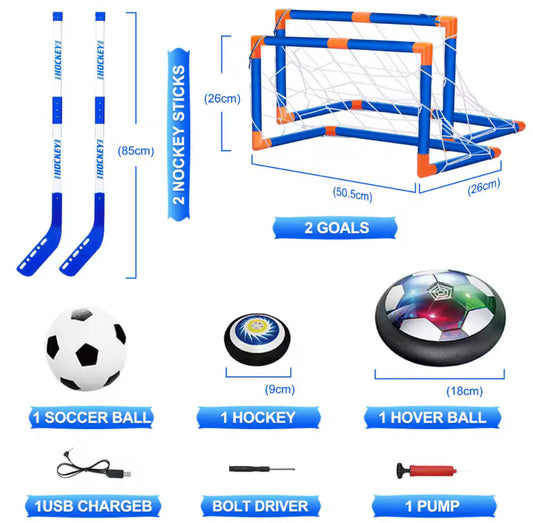 Lustiges LED Fussball Hockey Hoverball Set