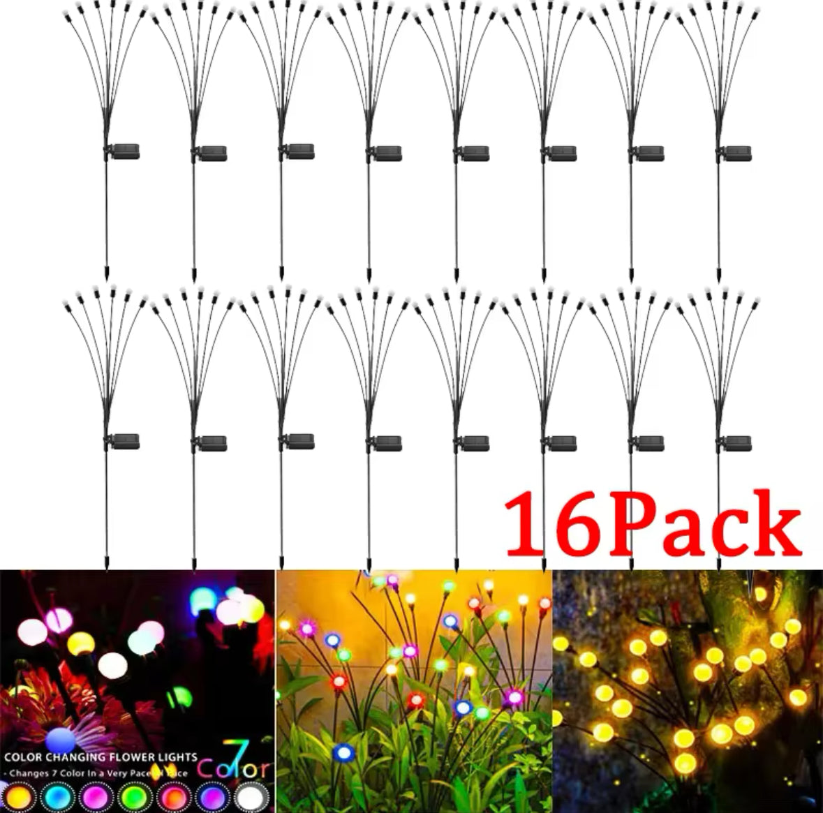Solarbetriebene Outdoor LED Lichter Bündel Dekoration