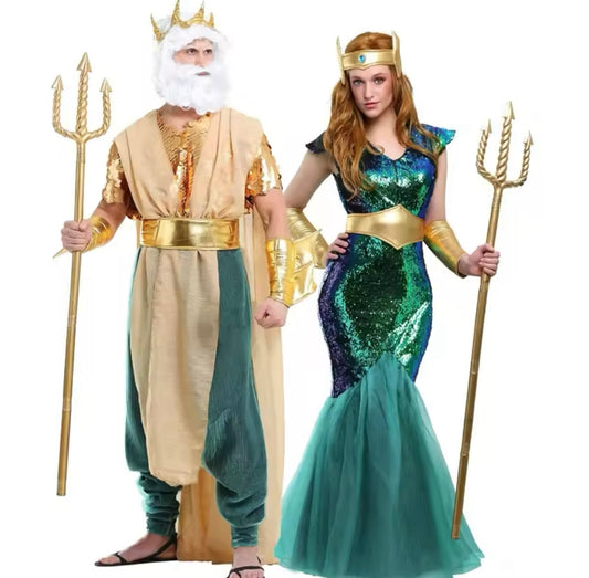 Poseidon Meeres Königen Kostüm