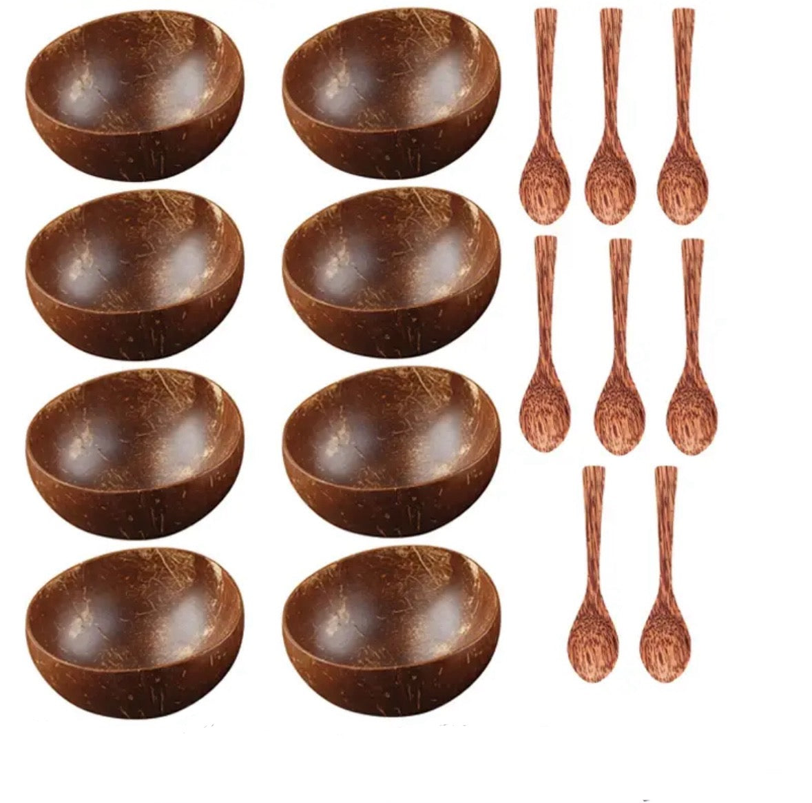 Kokosnuss Schalen Schüssel mit Holz Löffel
