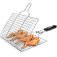 Faltbarer BBQ Edelstahl Grill Korb