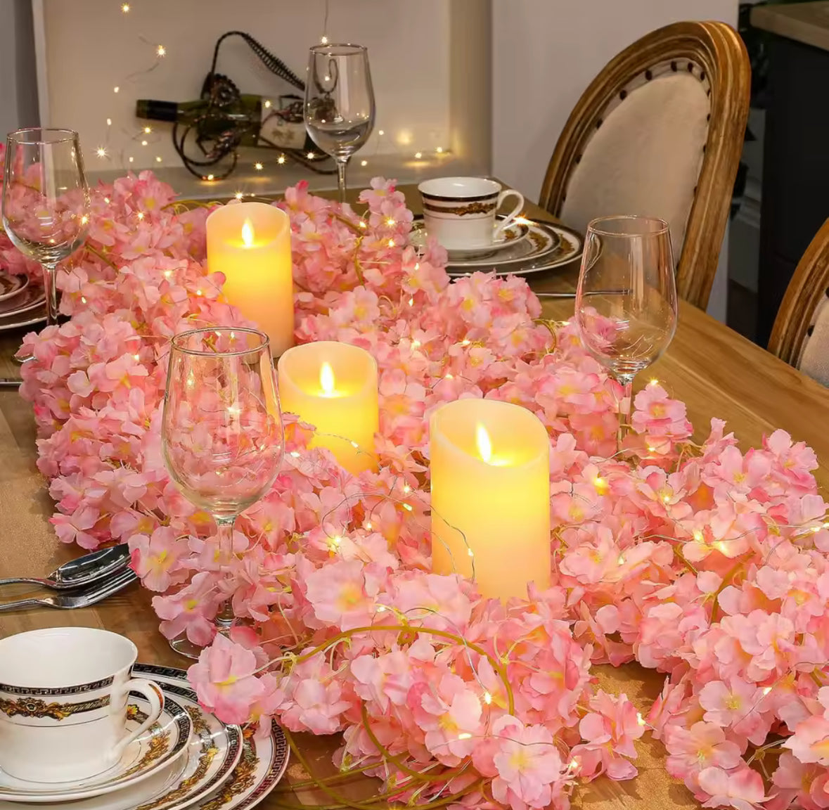 Dekorative LED Blumen Lichterkette