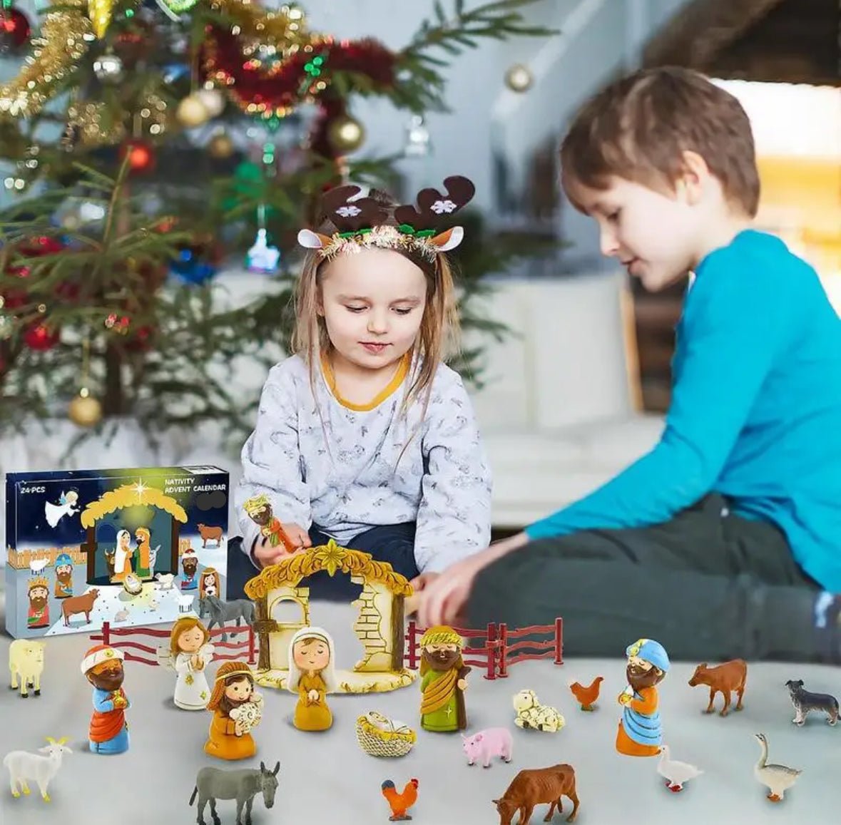 Krippen Weihnachtsabend Adventskalender