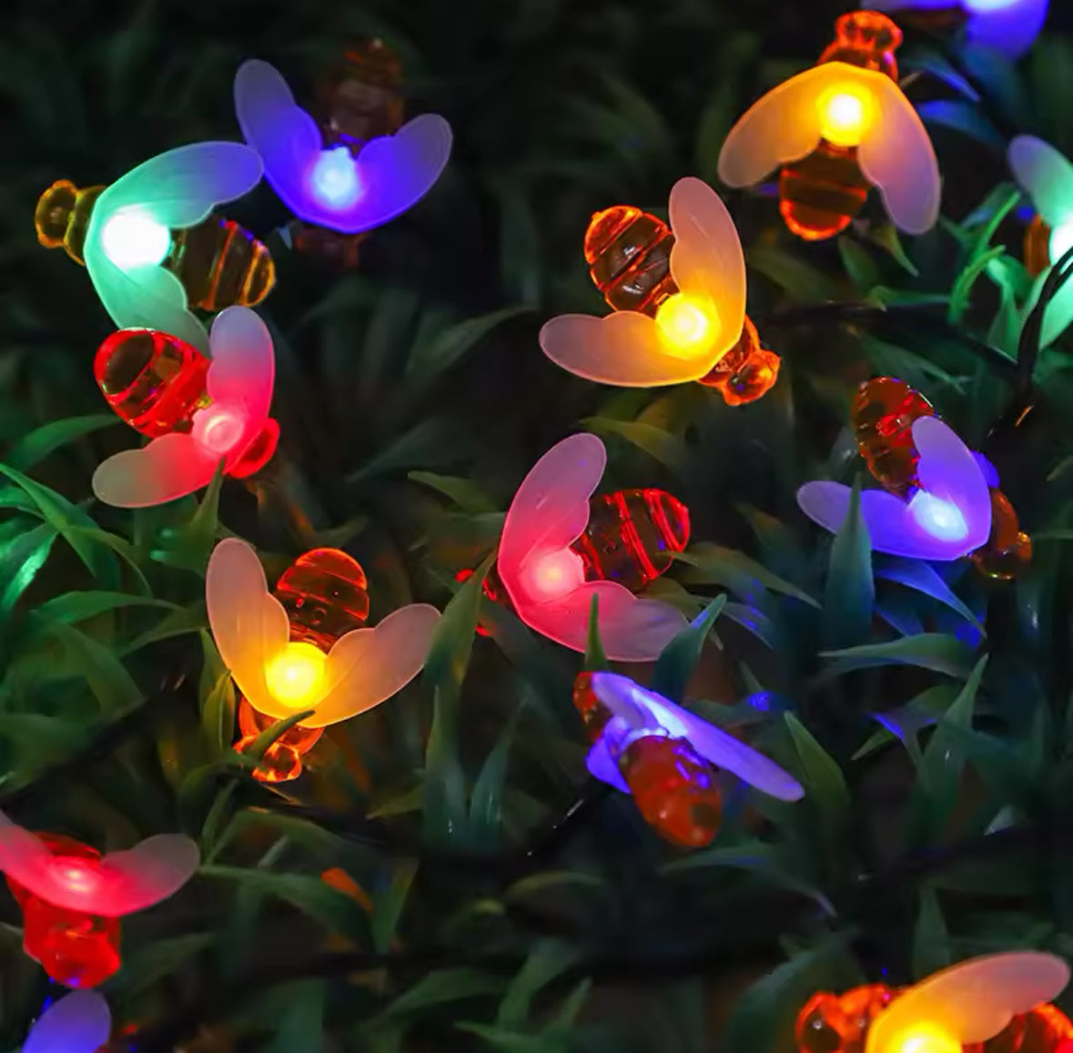 Wetterfeste Solar Bienen LED Lichterkette