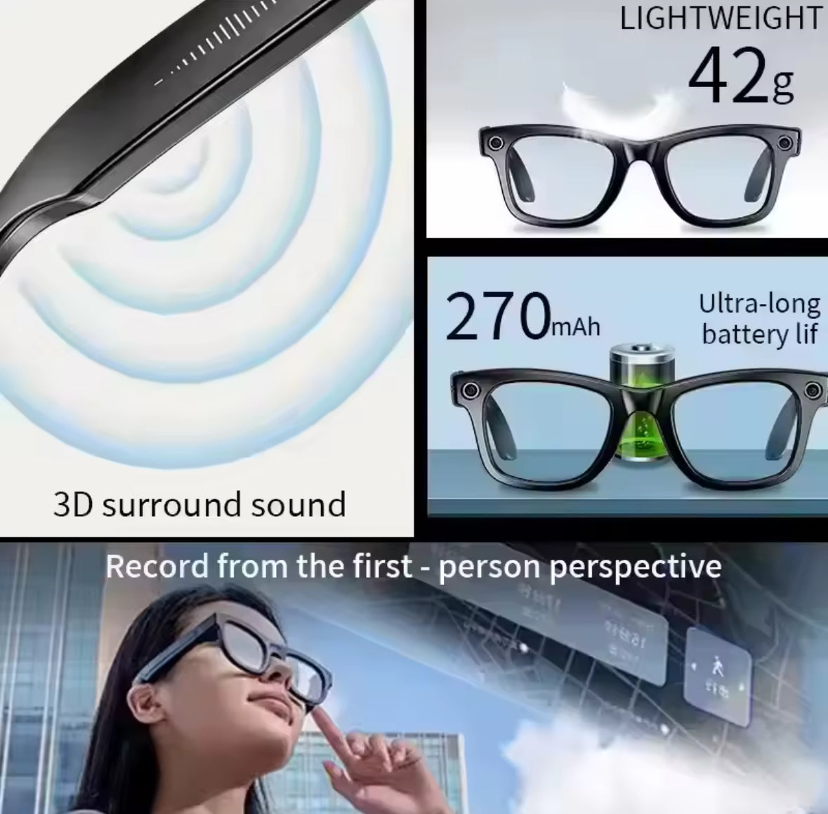 Ai Smart Multifunktions Sonnen Brille