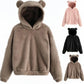 Flauschiger Plüsch Teddy Hoodie