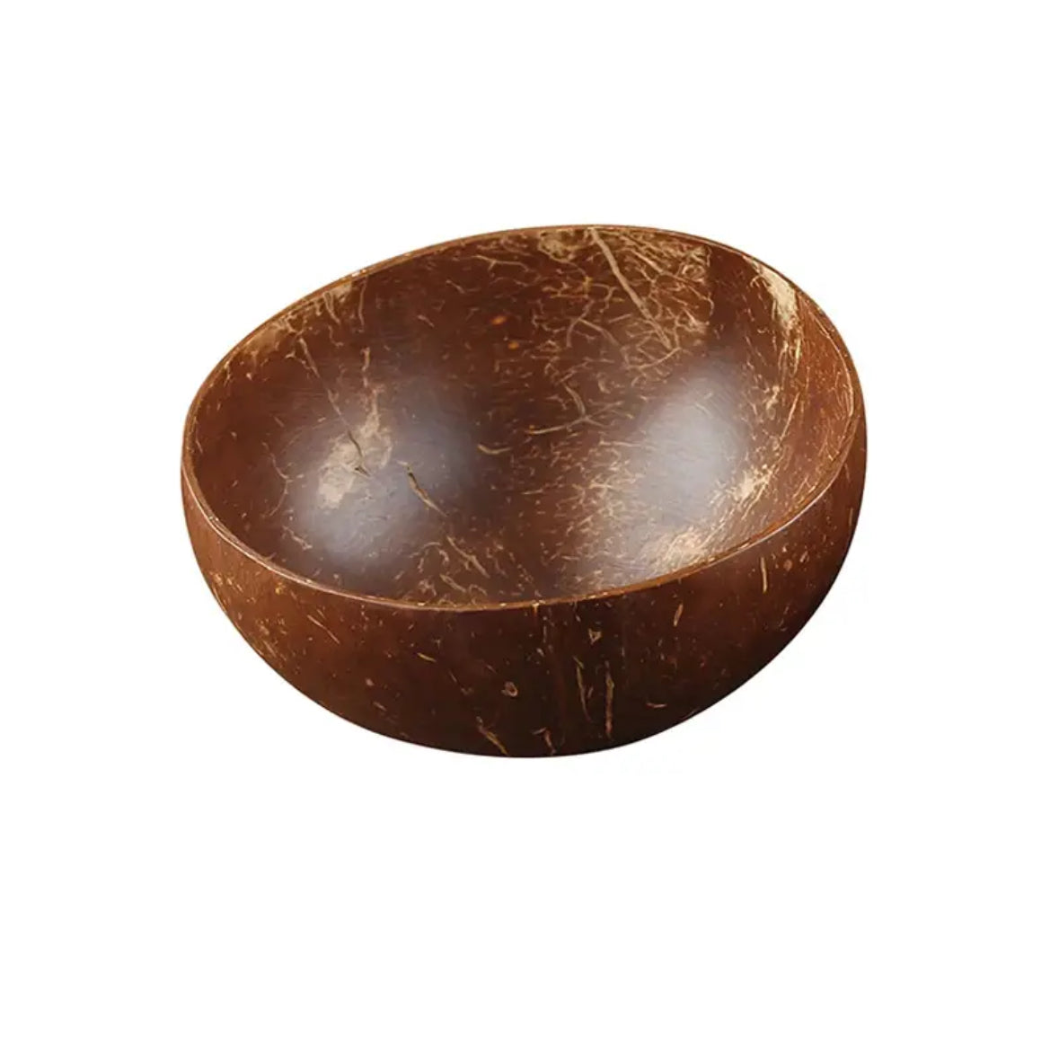 Kokosnuss Schalen Schüssel mit Holz Löffel