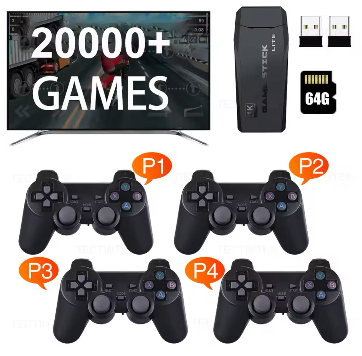 1-4 Spieler Retro Gaming HD Konsole