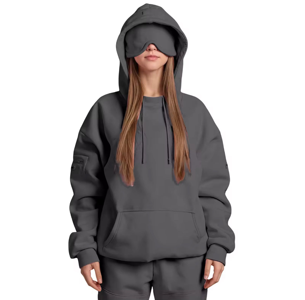 Reise Pullover mit Schlafmaske