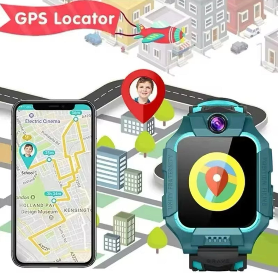 Sicherheits Smart Watch für Kinder