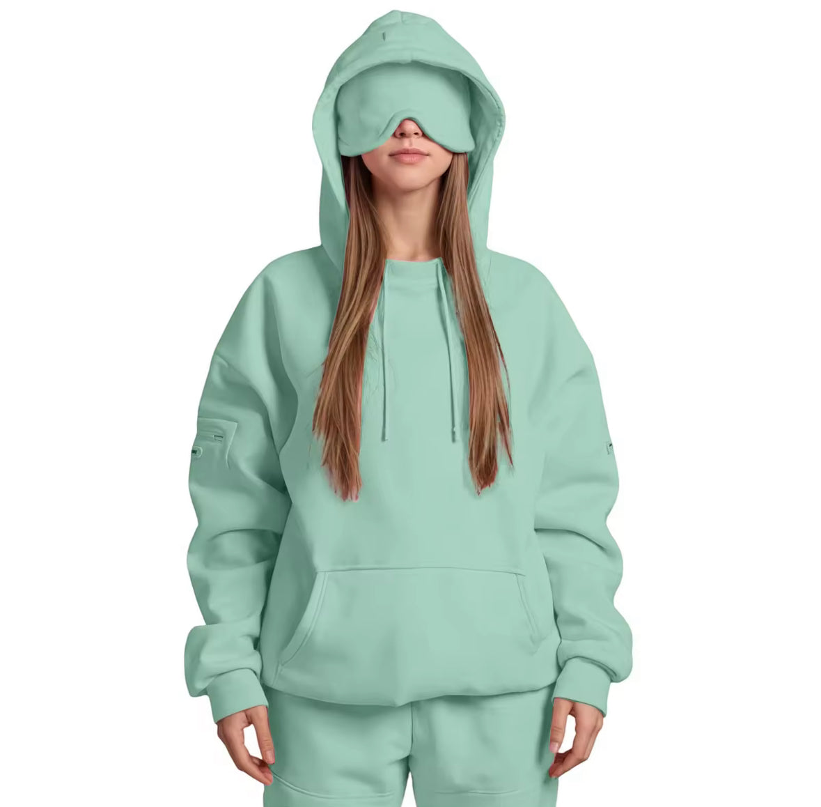 Reise Pullover mit Schlafmaske