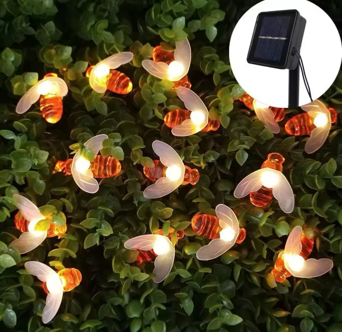 Wetterfeste Solar Bienen LED Lichterkette