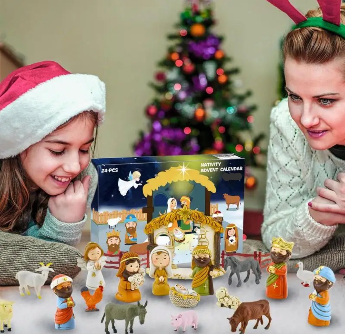Krippen Weihnachtsabend Adventskalender