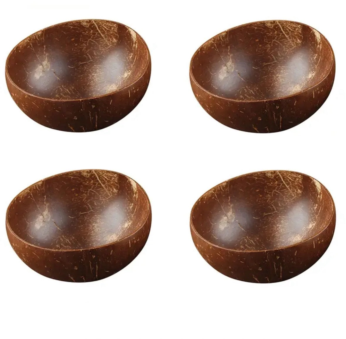 Kokosnuss Schalen Schüssel mit Holz Löffel