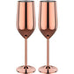 Edelstahl Wein und Champagner Glas