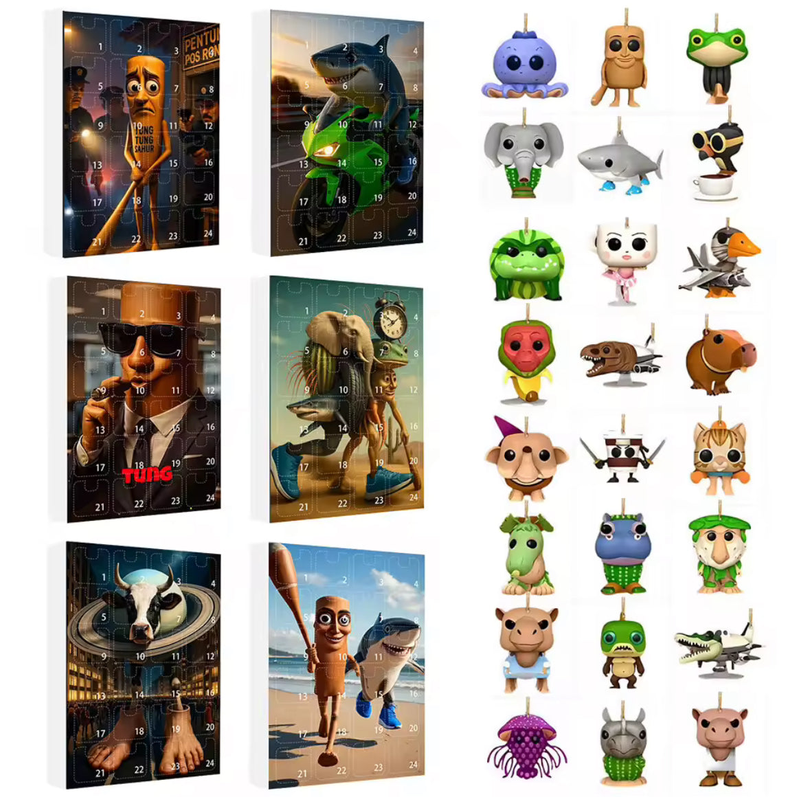 Brainrot Meme Figuren Adventskalender