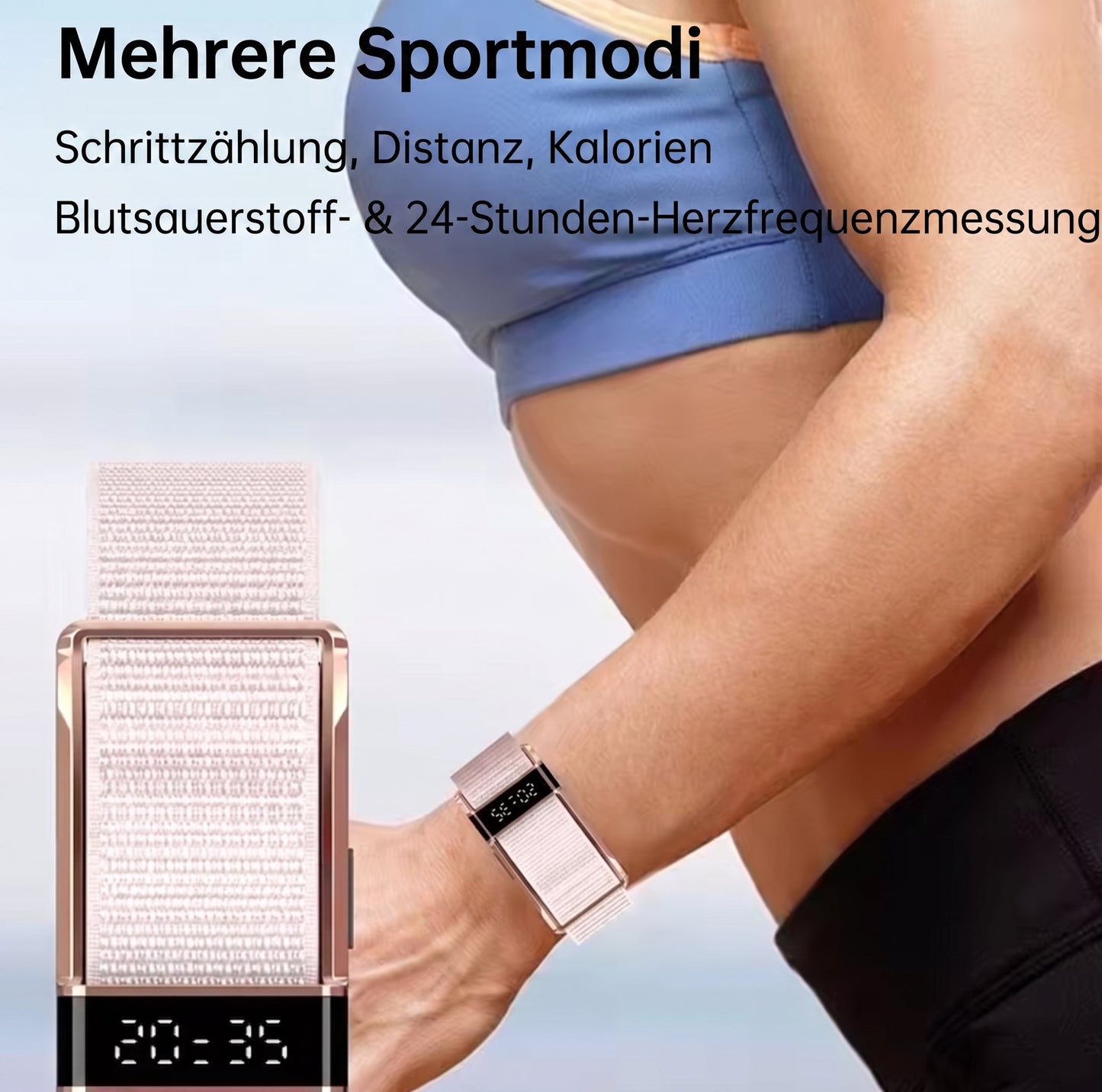 Smart Fitness Tracker mit Zeitangabe