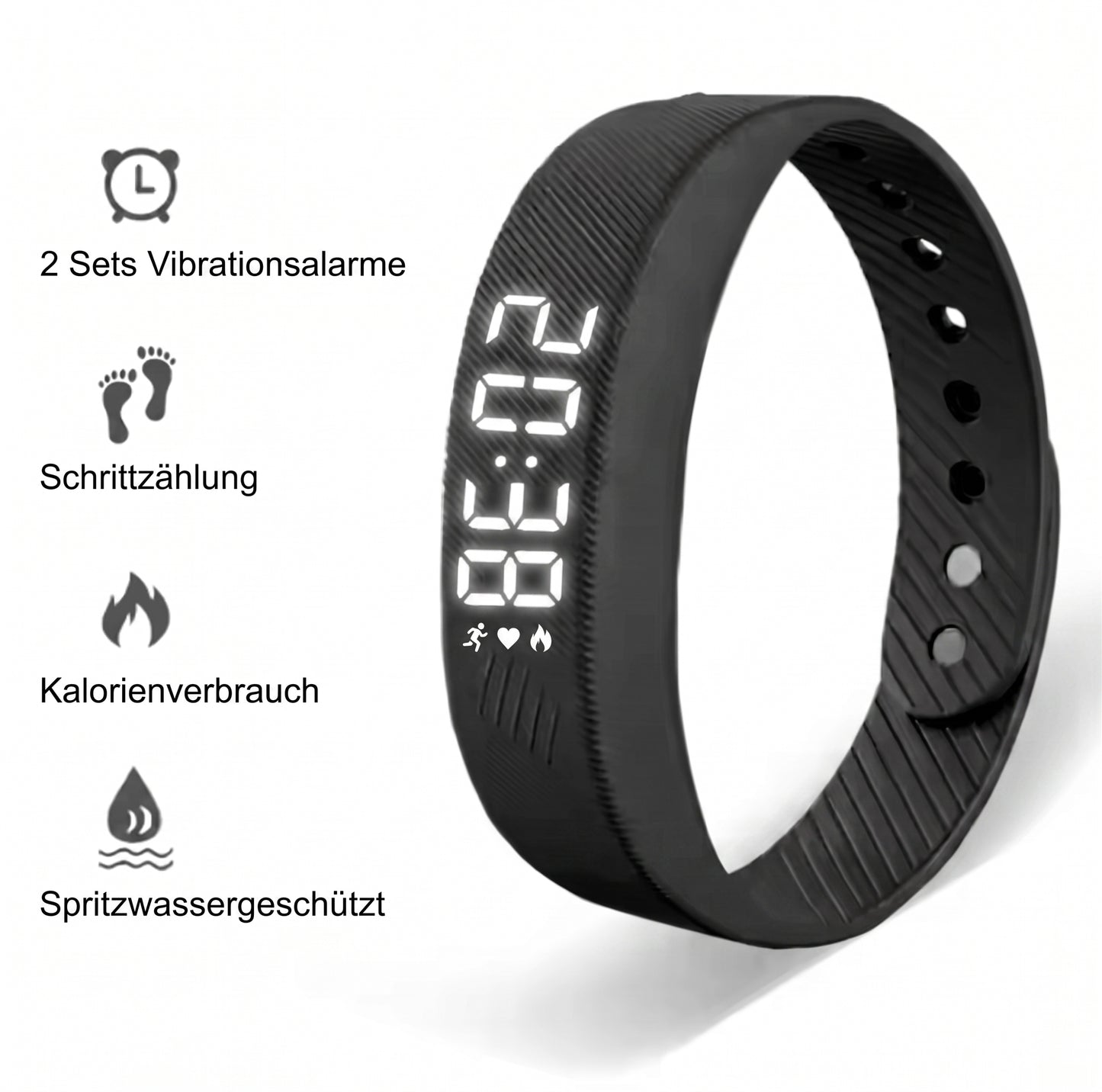 Smart Tracking Vibrations Wecker Armband mit Zeitangabe
