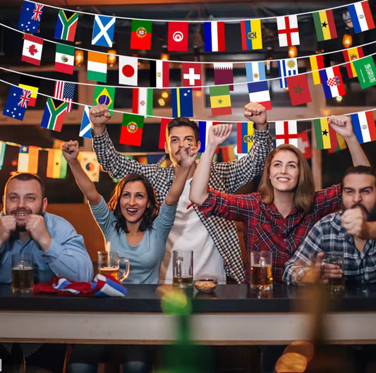 WM 2026 Fussball Länder Flaggenkette