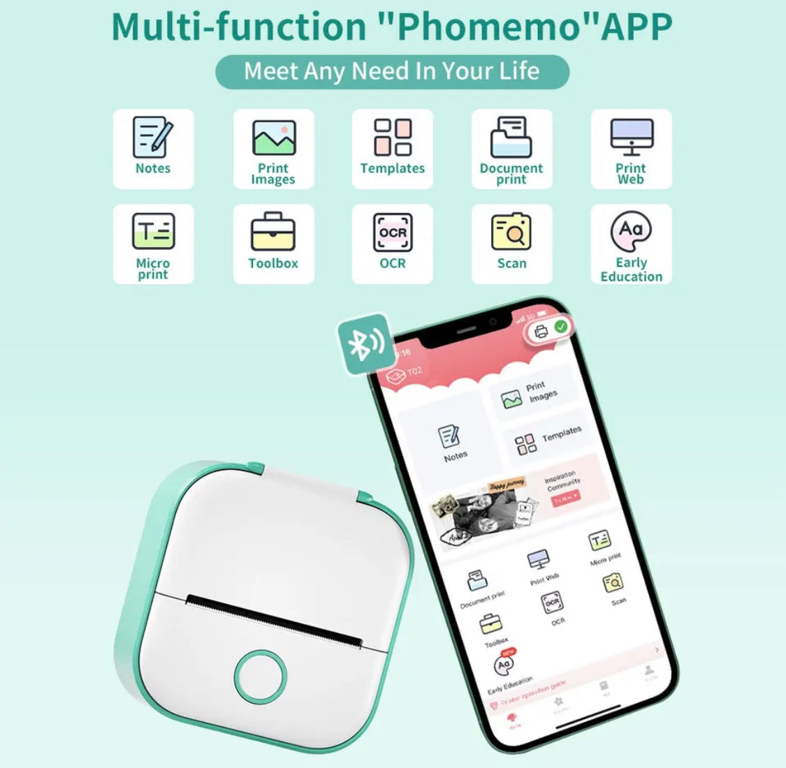 Tintenloser Mini Drucker Set