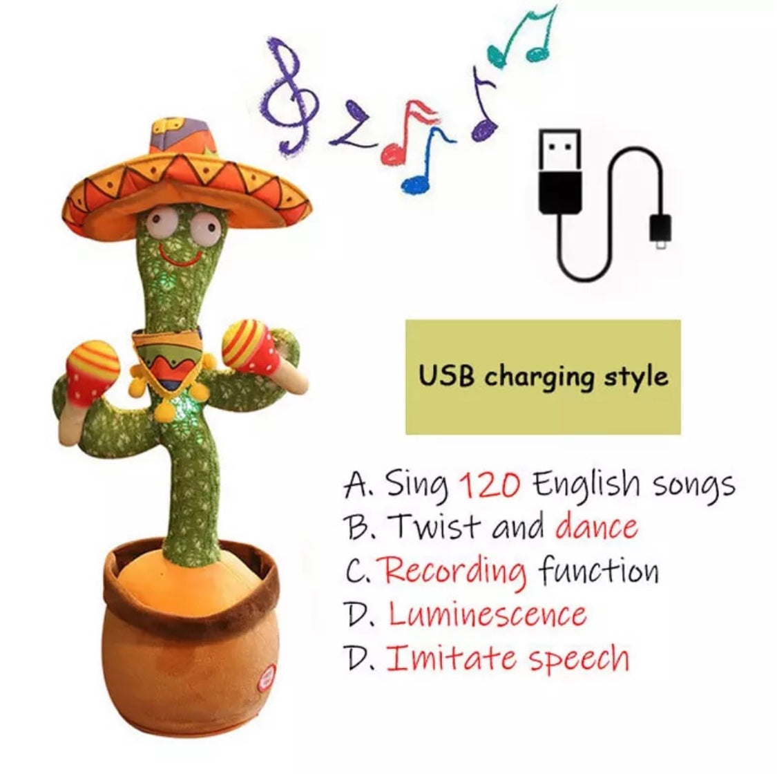Singender LED Kaktus