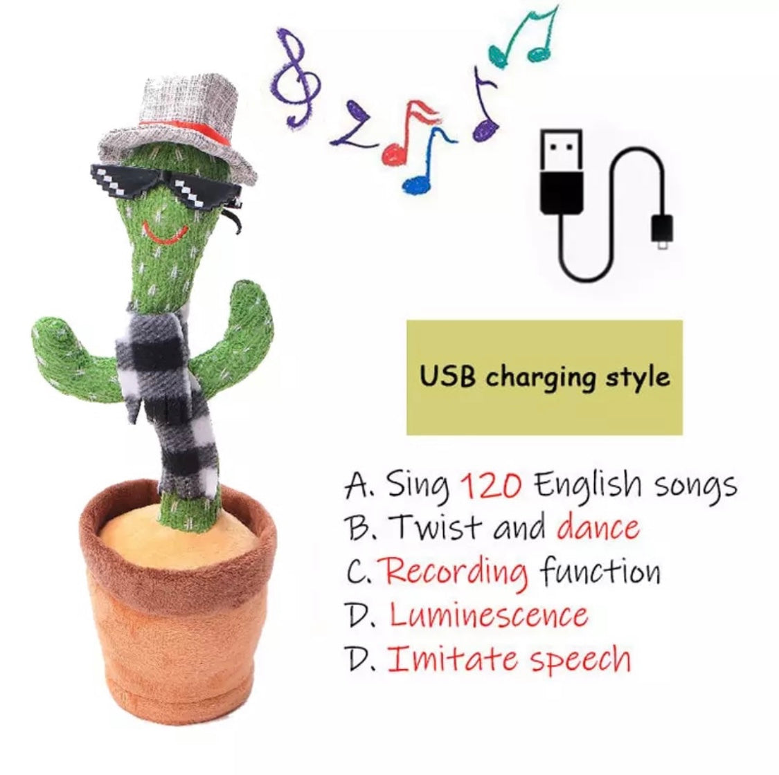 Singender LED Kaktus