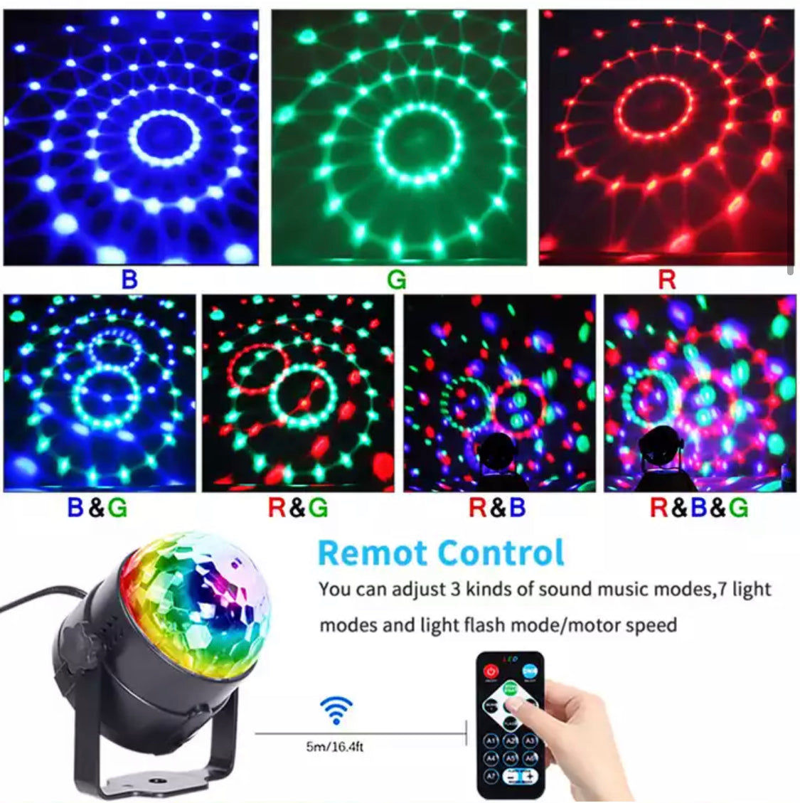 Musik Gesteuerte LED Discokugel