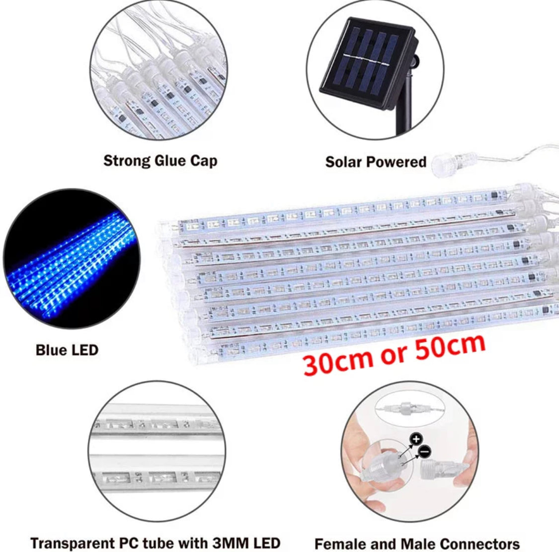 LED Beleuchtungsrohr mit Regentropfen Effekt