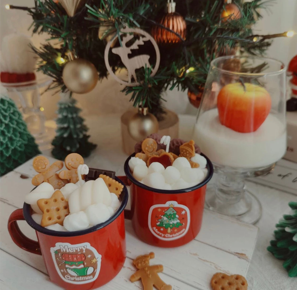 Weihnachts Duftkerze in Tasse