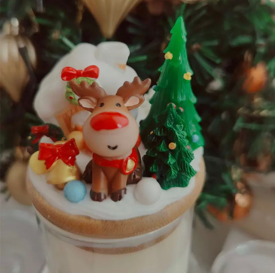 Weihnachts Duftkerze mit Deckel