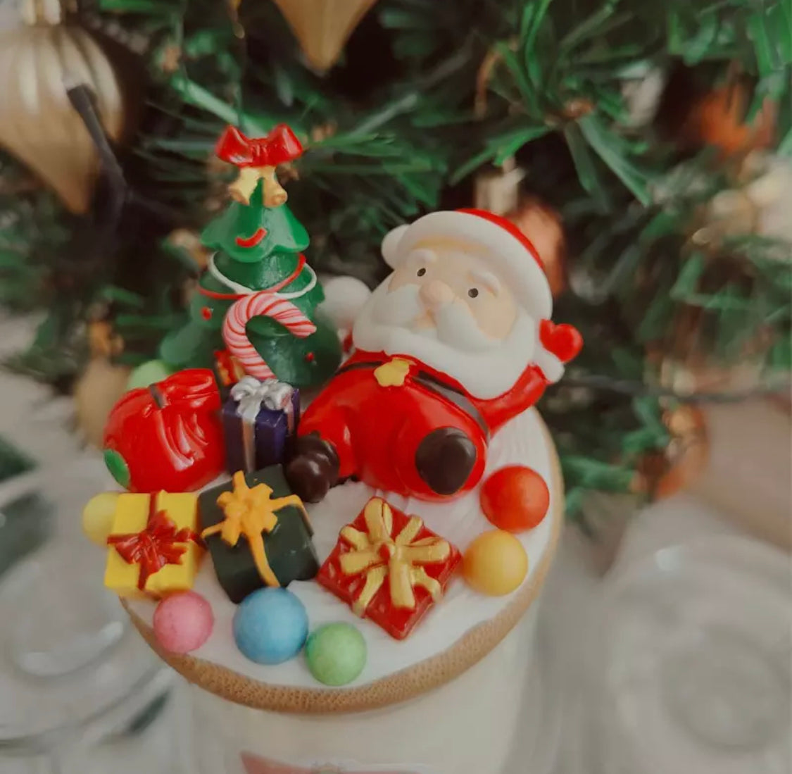 Weihnachts Duftkerze mit Deckel