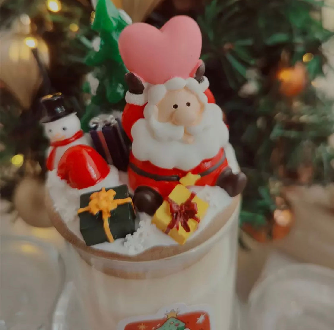 Weihnachts Duftkerze mit Deckel