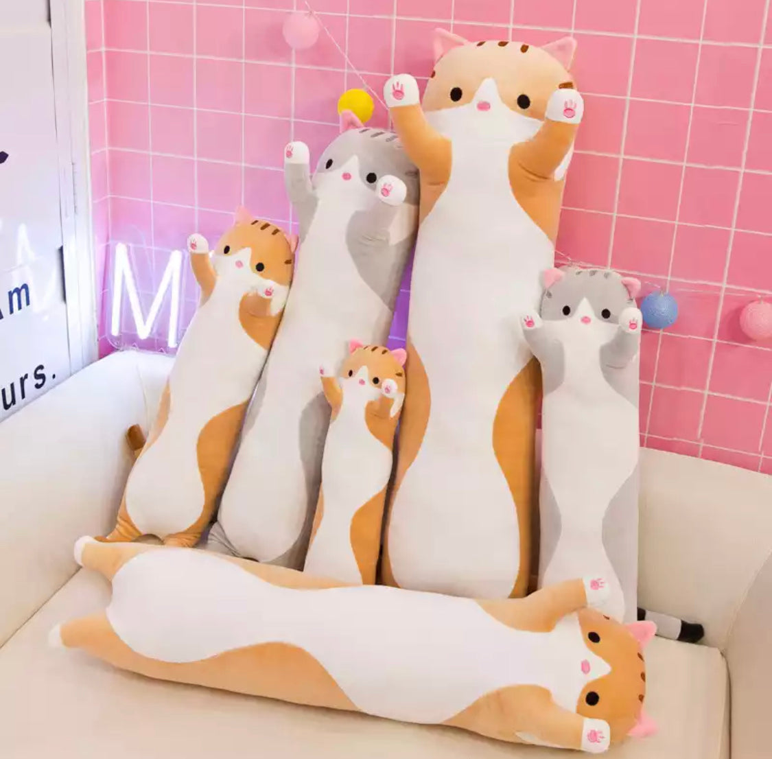 XXL Kissen Plüsch Katze