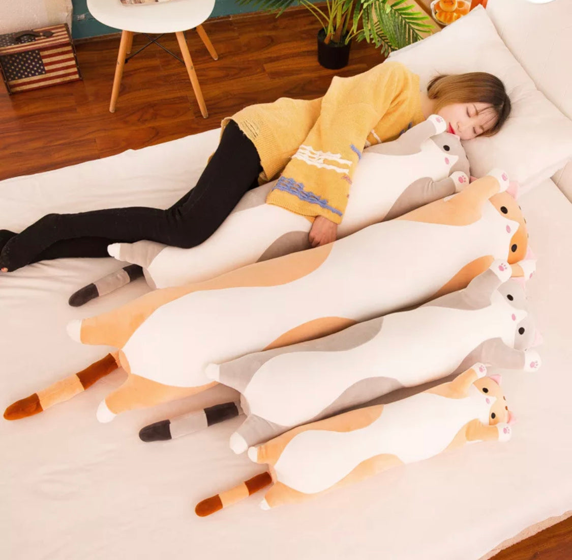 XXL Kissen Plüsch Katze