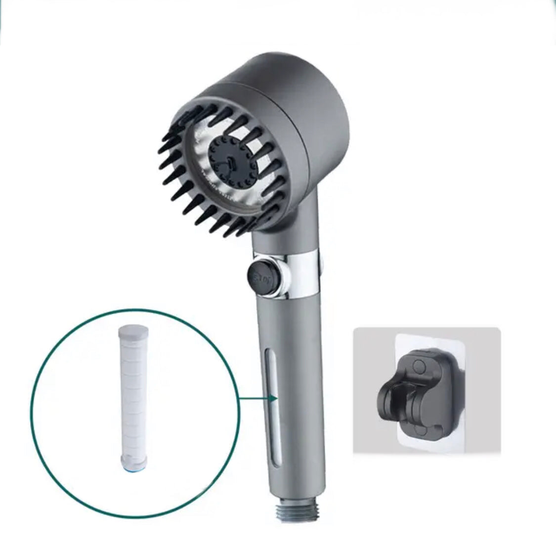Wassersparender 4 in 1 Duschkopf